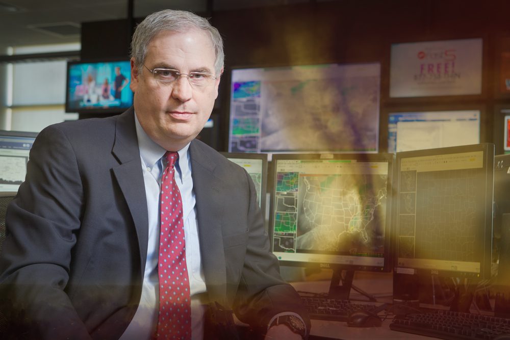 David Andra, lead meteorologist for the National Weather Service in Norman, says he expected a busy afternoon weatherwise on May 20. Photo by Brent Fuchs.