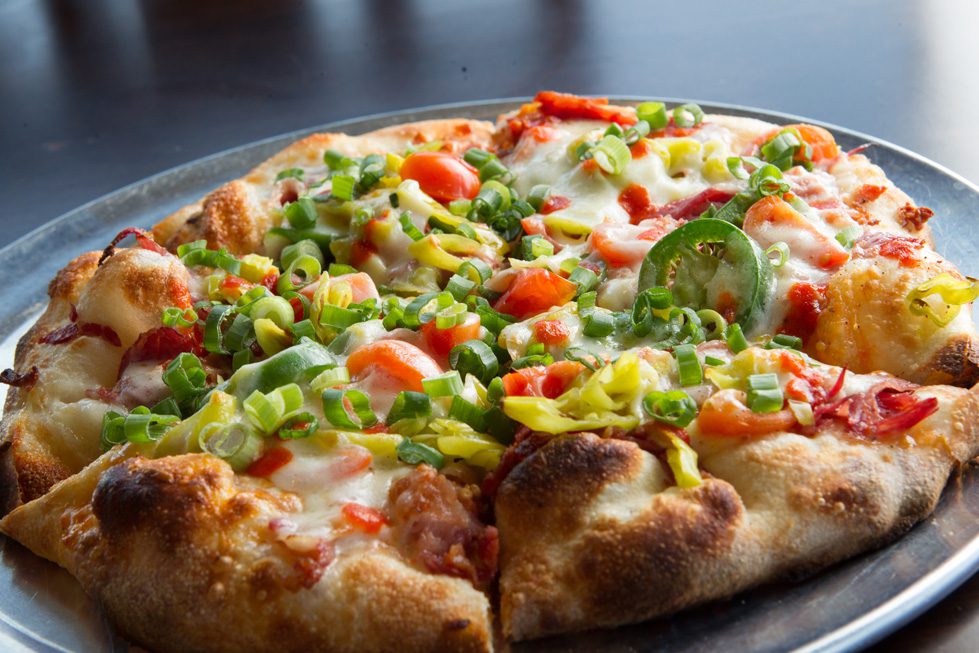 The Spicy Southerner at Revolve Pizza Kitchen turns up the heat with spicy bourbon sauce. Photo by Brent Fuchs.