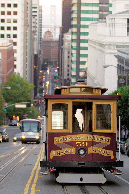 San Francisco’s cable cars, which are more than 140 years old, are recognized around the world and still serve visitors and residents alike today.