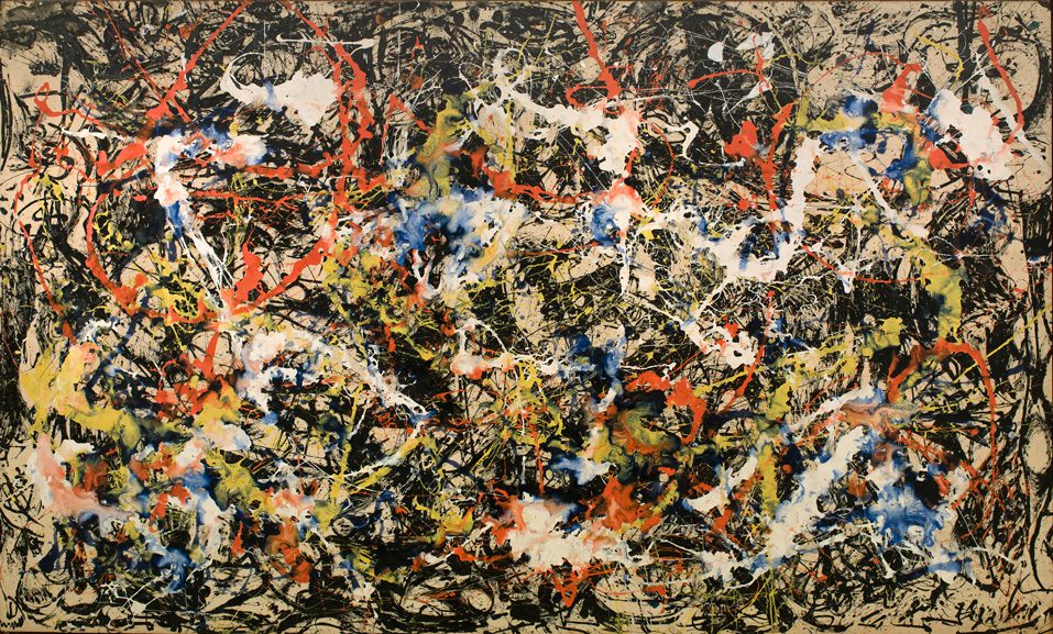 Jackson Pollock, 1912 - 1956 Convergence, 1952 Oil on canvas. 95 1/4 × 157 1/8 × 2 7/8 in. (241.9 × 399.1 × 7.3 cm) Collection Albright-Knox Art Gallery, Buffalo, NY. Gift of Seymour H. Knox, Jr., 1956. © 2014 Pollock-Krasner Foundation/ Artists Rights Society, New York. Photograph by Tom Loonan.