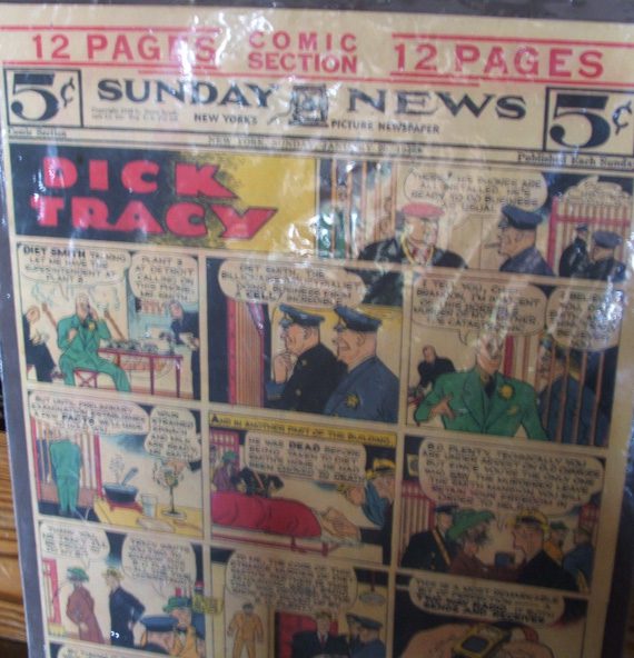Chester Gould on the 1950 set of The Dick Tracy Television Show.