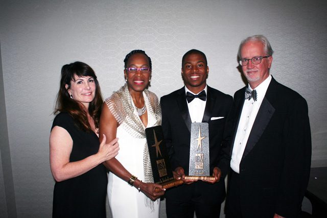 Dana Birkes, Madeline Manning Mims, Tyler Lockett, Michael Birkes, Rotary Club of Tulsa's Henry P. Iba Citizen Athlete Awards.