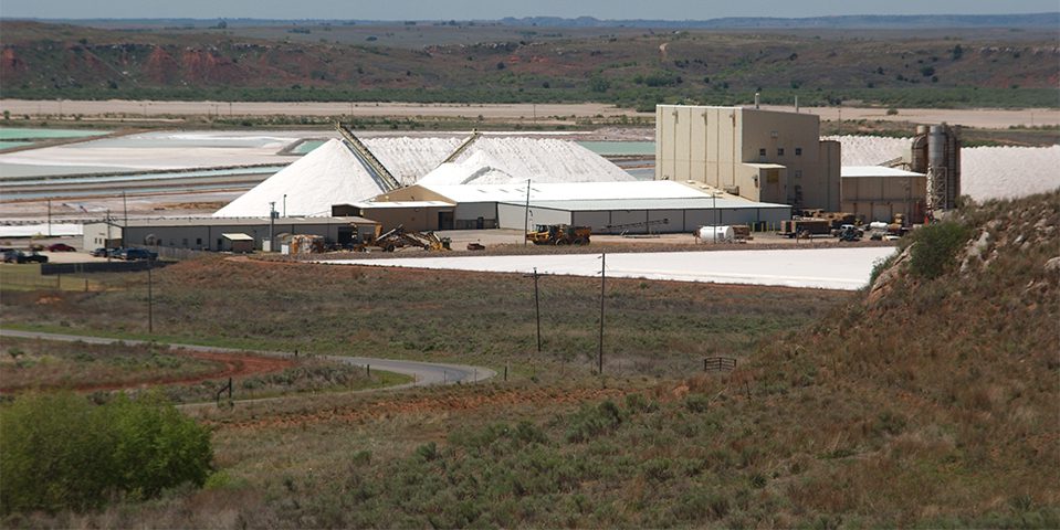 The Cargill solar facility produces 100,000 tons of salt per year.