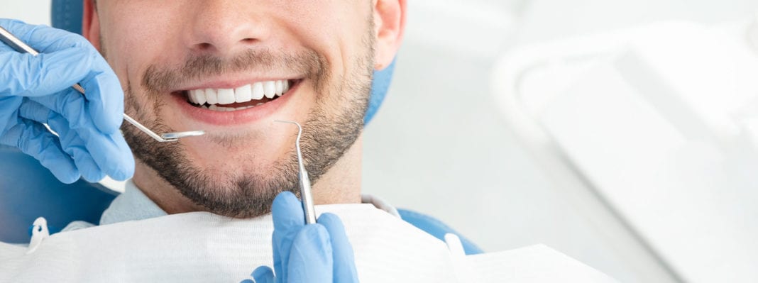 Young man at the dentist